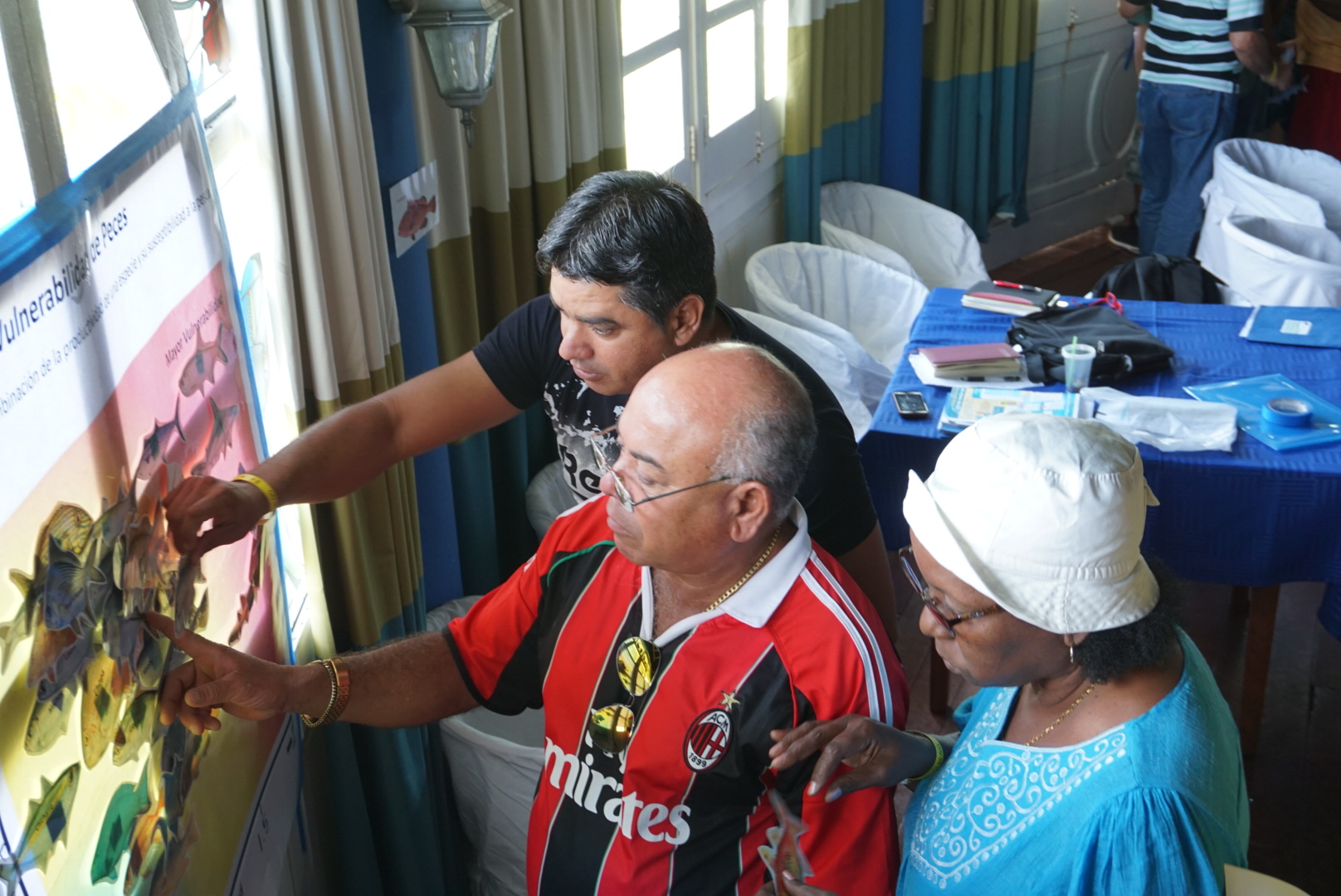 Participants point place species on a PSA