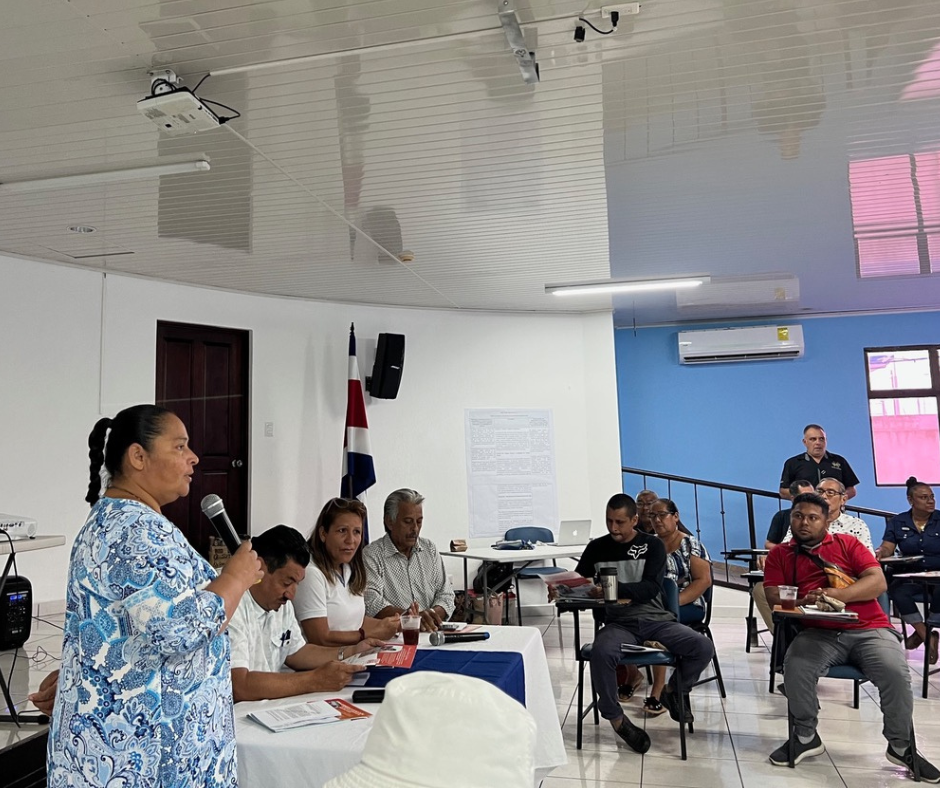 Maria speaking about Call to Action, Costa Rica